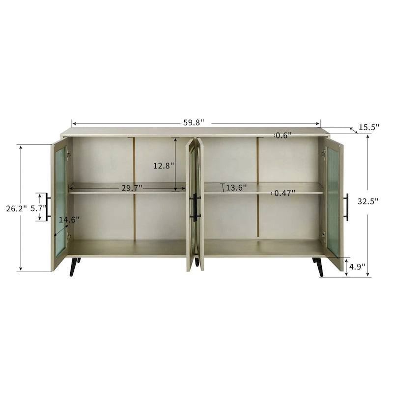 Meuble TV pour téléviseur de plus de 65 pouces, meuble TV en bois avec armoire de rangement et étagères réglables, console multimédia pour salon ou chambre.-23
