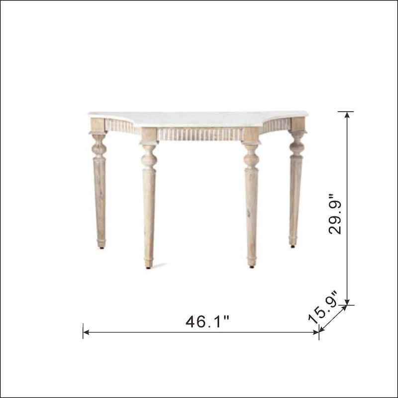 Console Adela à plateau en marbre A&amp;B Home-2