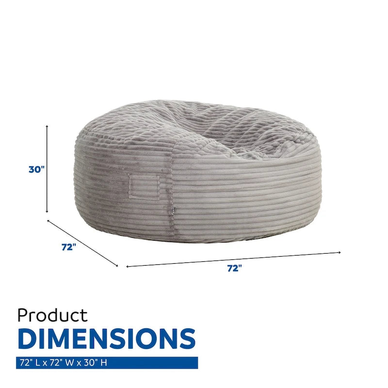 Pouf en mousse et fausse fourrure Sealy Kade de 1,8 m-11