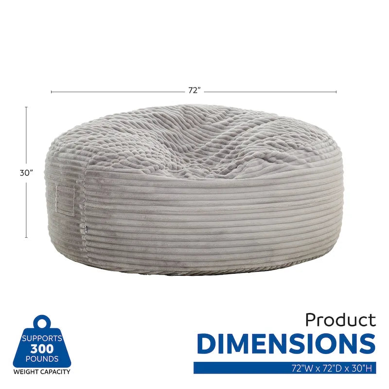 Pouf en mousse et fausse fourrure Sealy Kade de 1,8 m-16