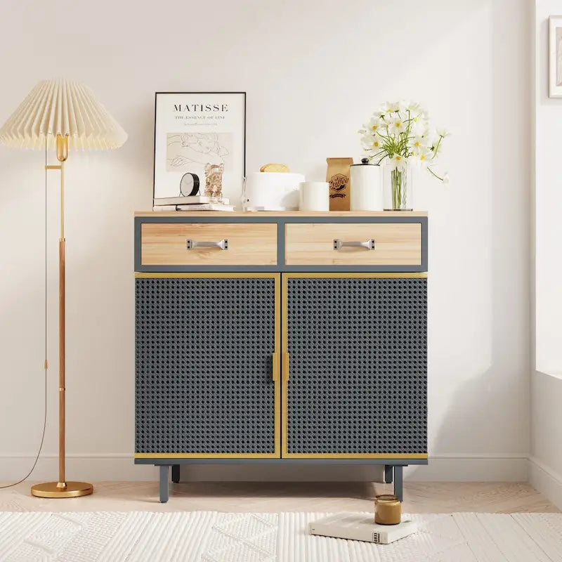 Buffet moderne avec tiroirs supérieurs, meuble de rangement indépendant-3
