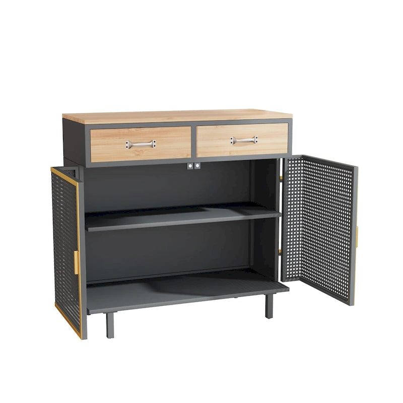Buffet moderne avec tiroirs supérieurs, meuble de rangement indépendant-8