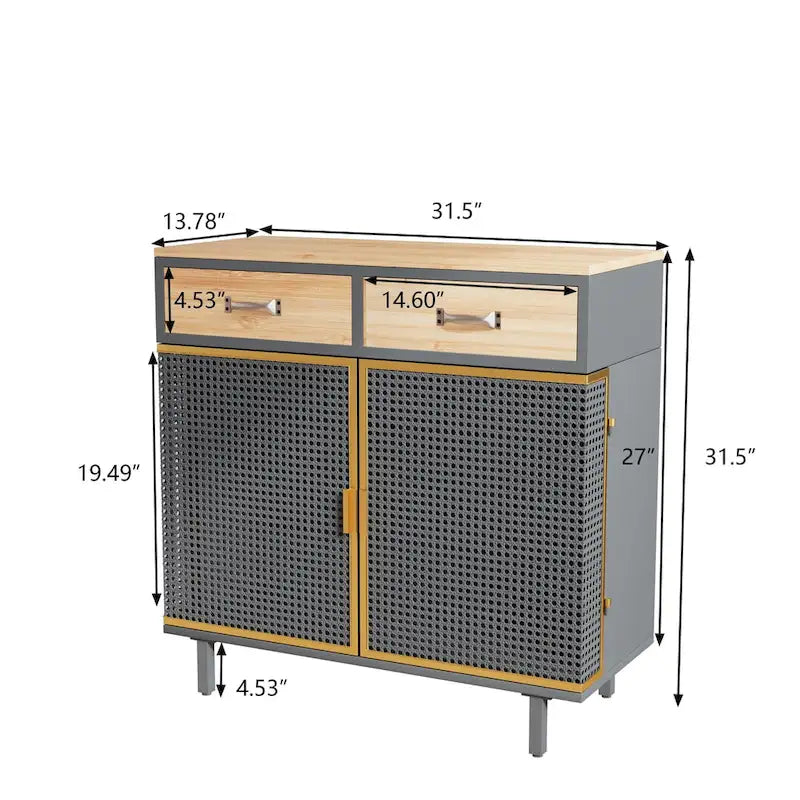 Buffet moderne avec tiroirs supérieurs, meuble de rangement indépendant-9
