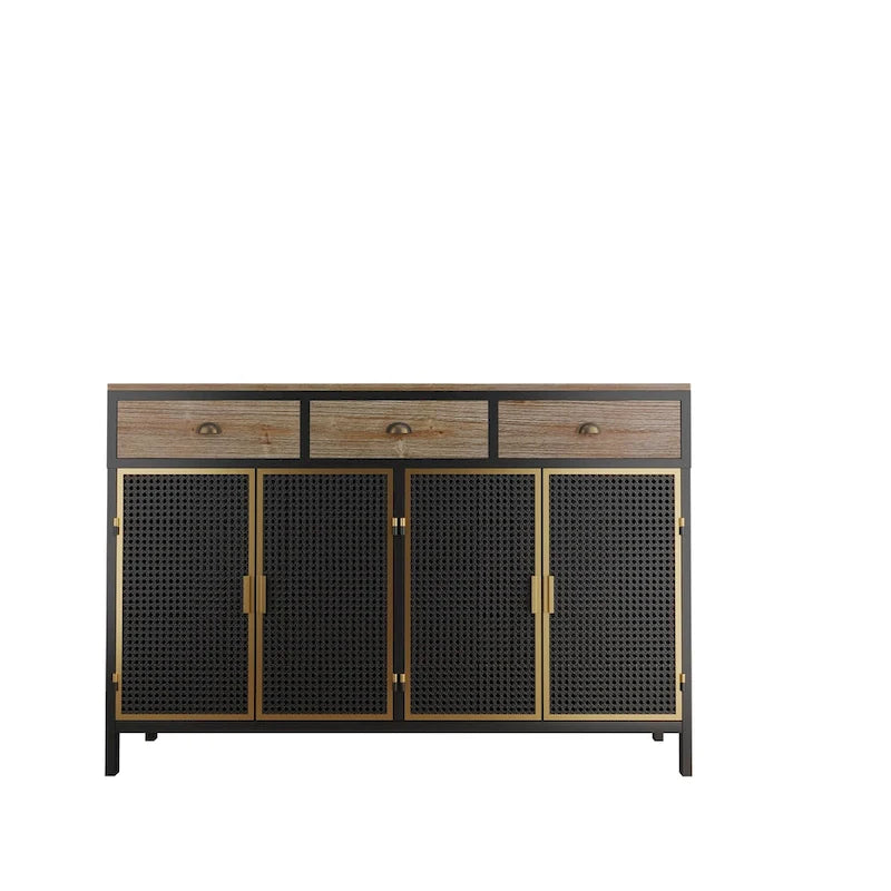 Buffet moderne avec tiroirs supérieurs, meuble de rangement indépendant-12