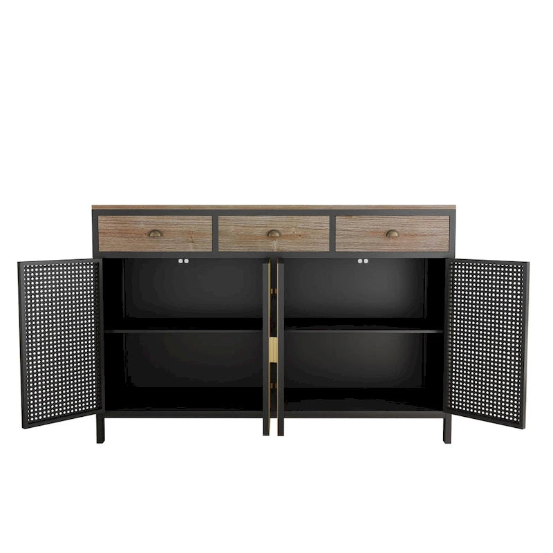 Buffet moderne avec tiroirs supérieurs, meuble de rangement indépendant-13