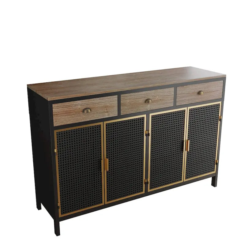 Buffet moderne avec tiroirs supérieurs, meuble de rangement indépendant-14