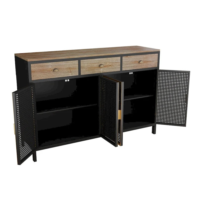 Buffet moderne avec tiroirs supérieurs, meuble de rangement indépendant-15