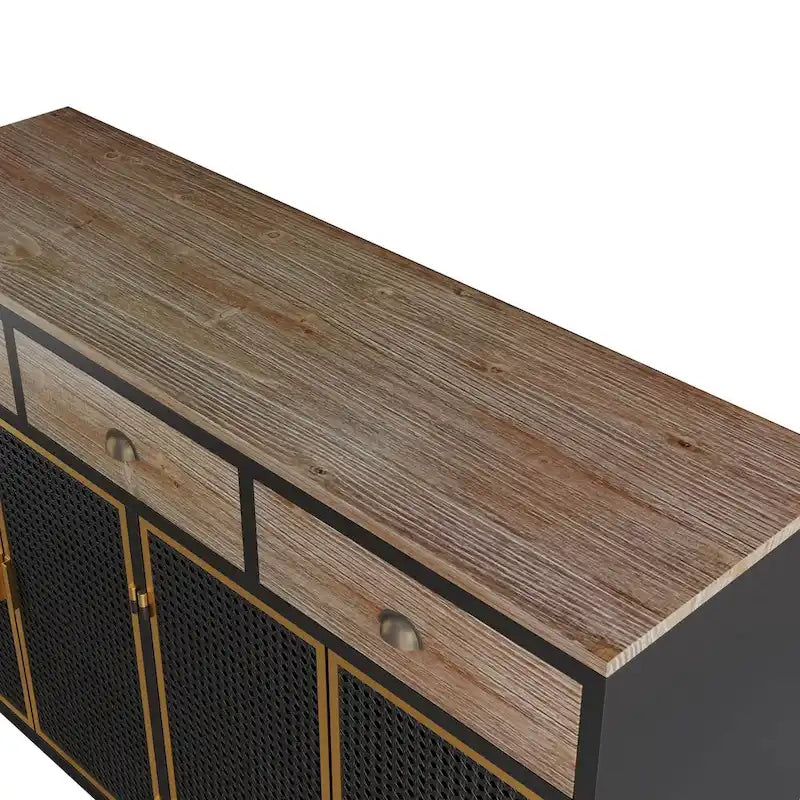 Buffet moderne avec tiroirs supérieurs, meuble de rangement indépendant-18