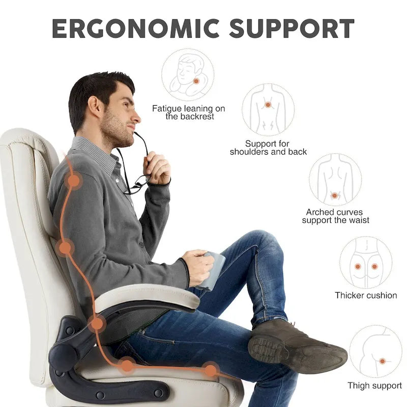 Chaise de bureau ergonomique réglable avec accoudoirs relevables-22
