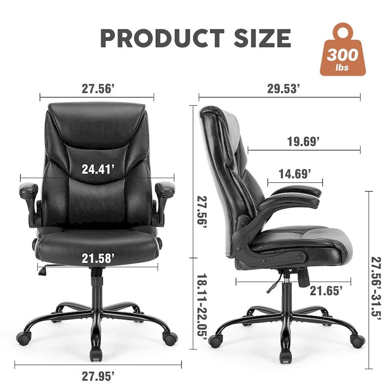 Chaise de bureau ergonomique réglable avec accoudoirs relevables-3