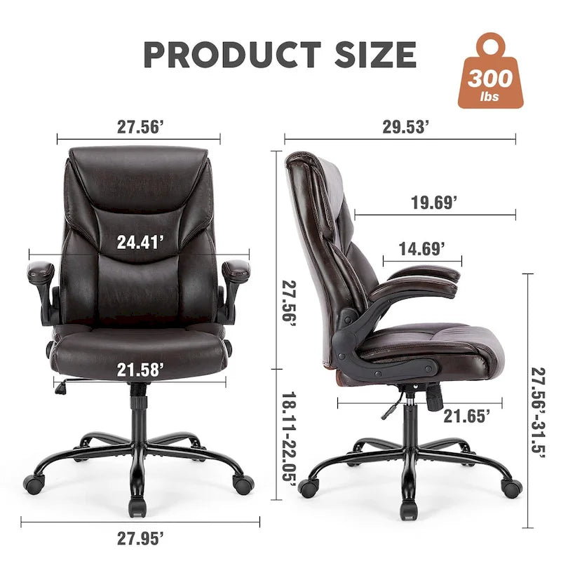 Chaise de bureau ergonomique réglable avec accoudoirs relevables-5