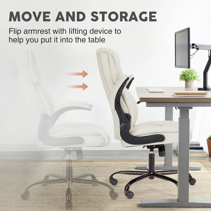 Chaise de bureau ergonomique réglable avec accoudoirs relevables-11