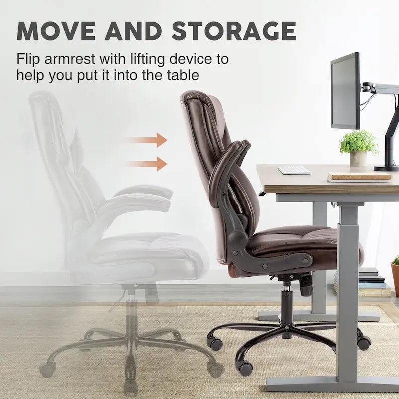 Chaise de bureau ergonomique réglable avec accoudoirs relevables-14