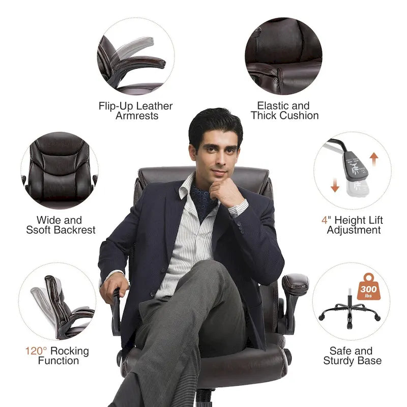 Chaise de bureau ergonomique réglable avec accoudoirs relevables-16