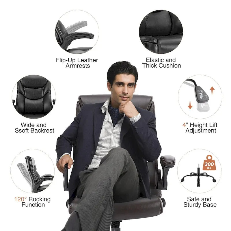 Chaise de bureau ergonomique réglable avec accoudoirs relevables-20