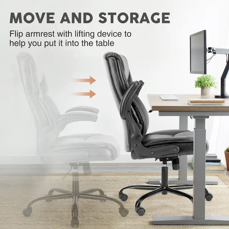 Chaise de bureau ergonomique réglable avec accoudoirs relevables-21