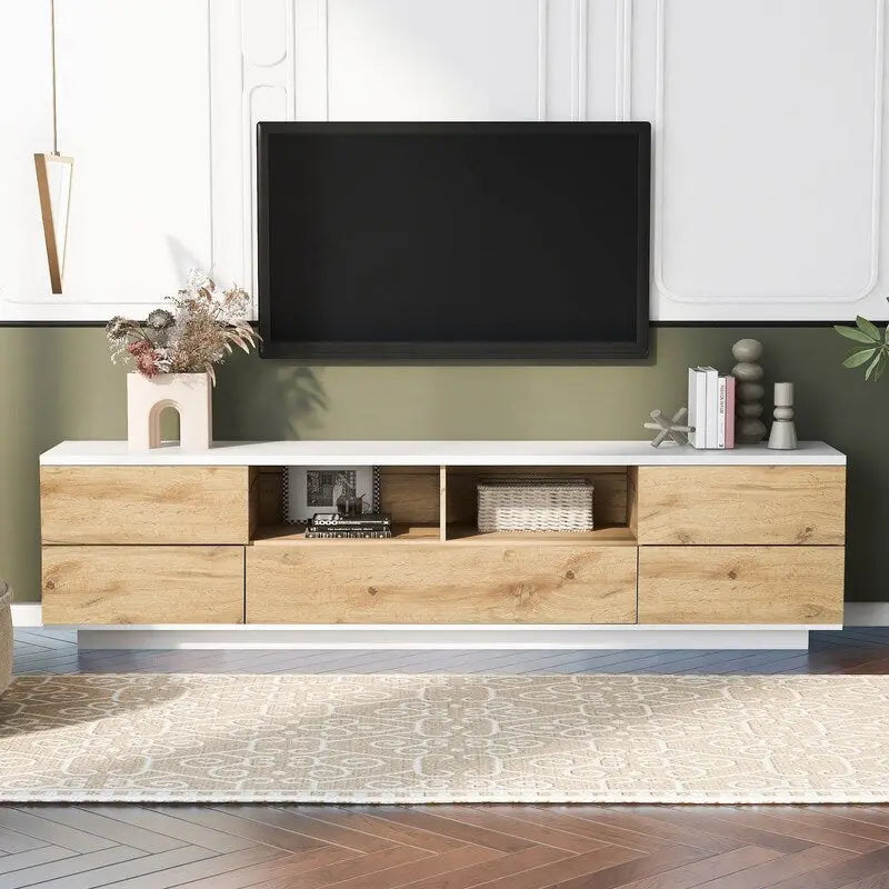Meuble TV moderne pour téléviseurs jusqu'à 80 pouces, console multimédia-15