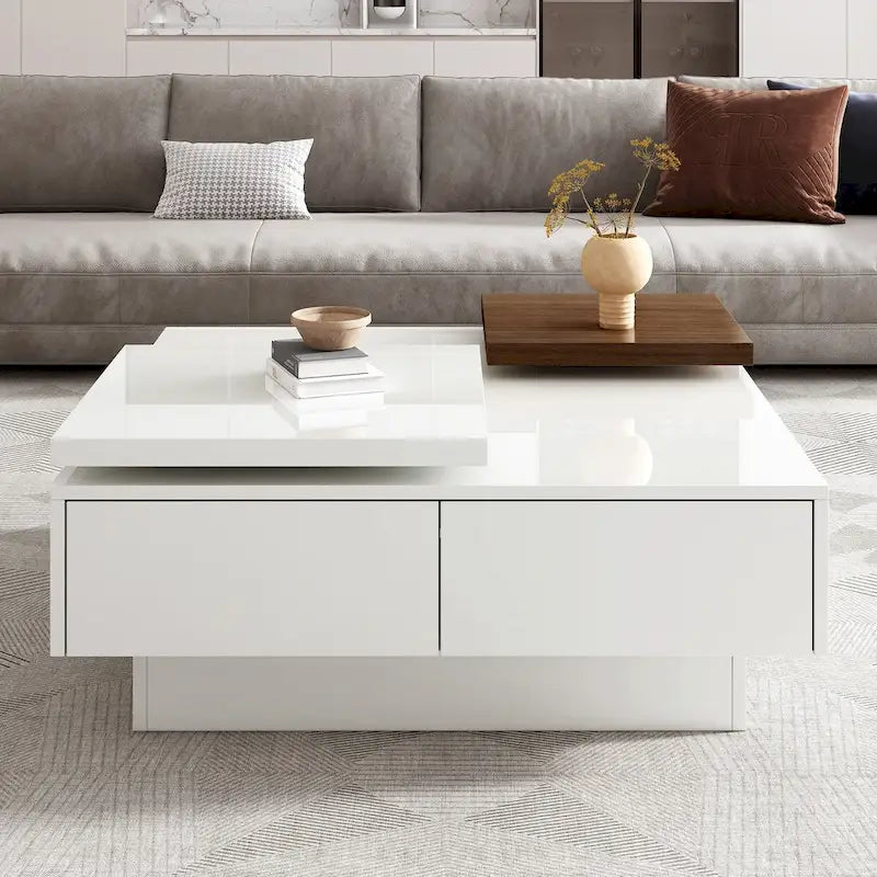 Table basse carrée moderne en bois-32