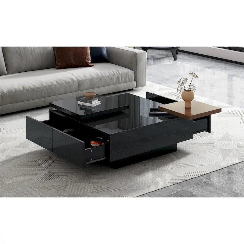 Table basse carrée moderne en bois-6