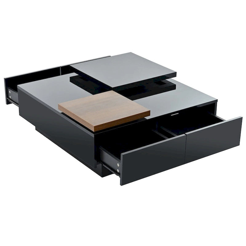 Table basse carrée moderne en bois-8