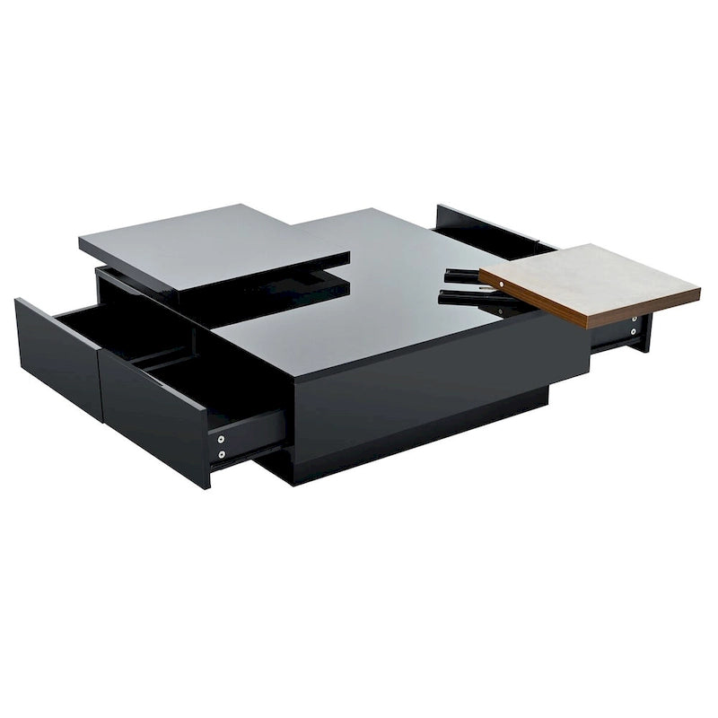 Table basse carrée moderne en bois-9