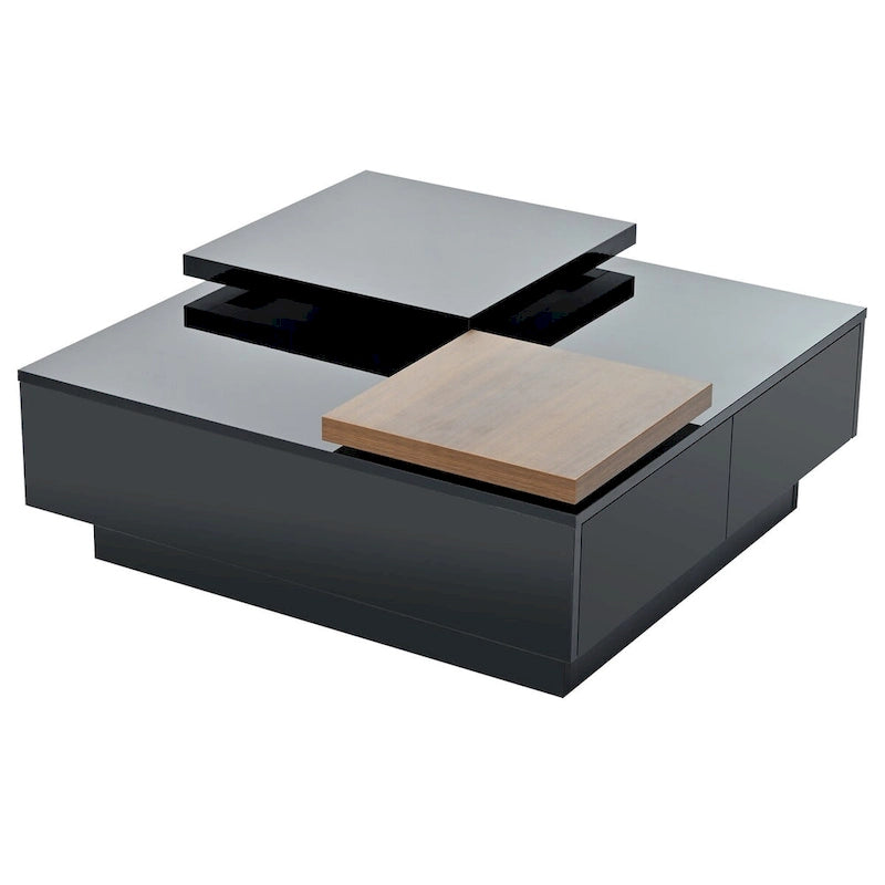 Table basse carrée moderne en bois-10