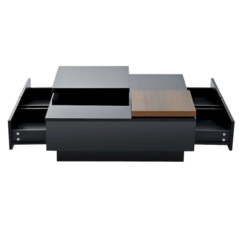 Table basse carrée moderne en bois-13
