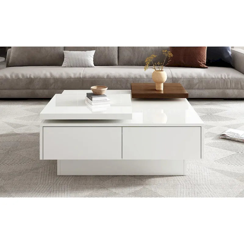 Table basse carrée moderne en bois-19