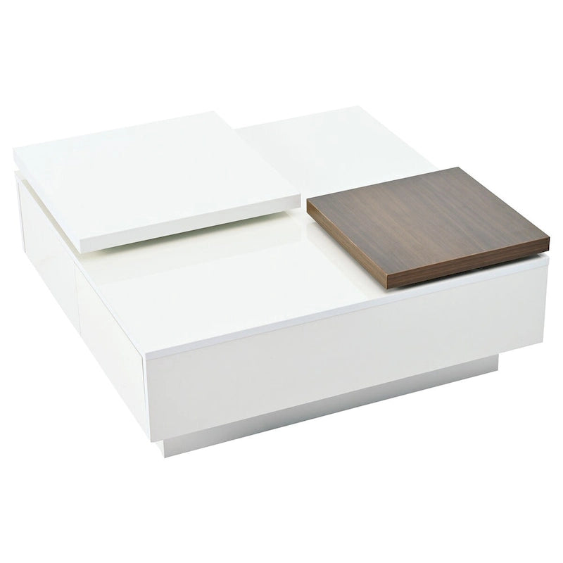 Table basse carrée moderne en bois-23