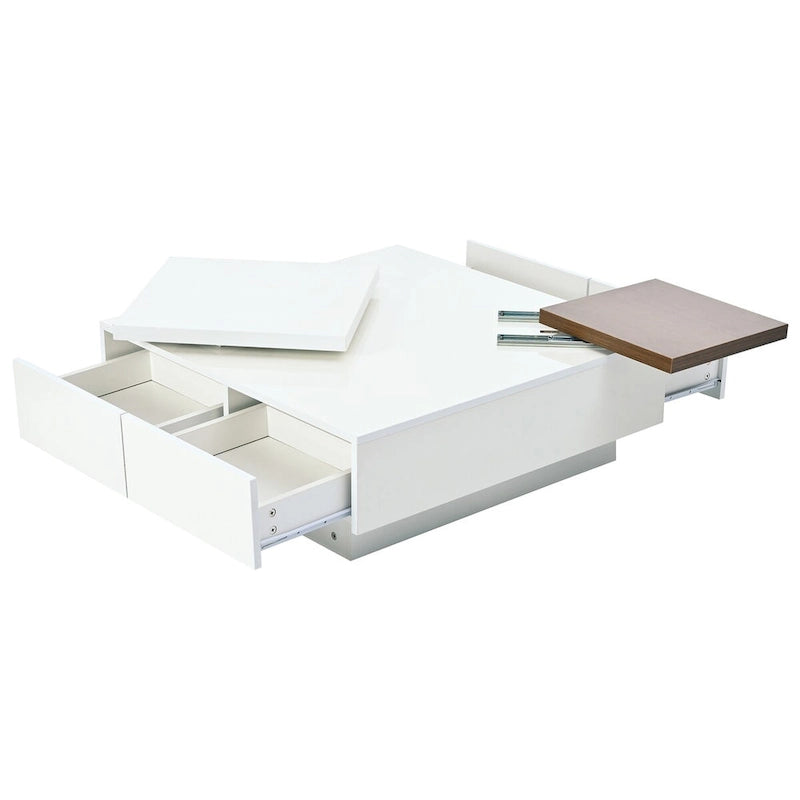 Table basse carrée moderne en bois-24