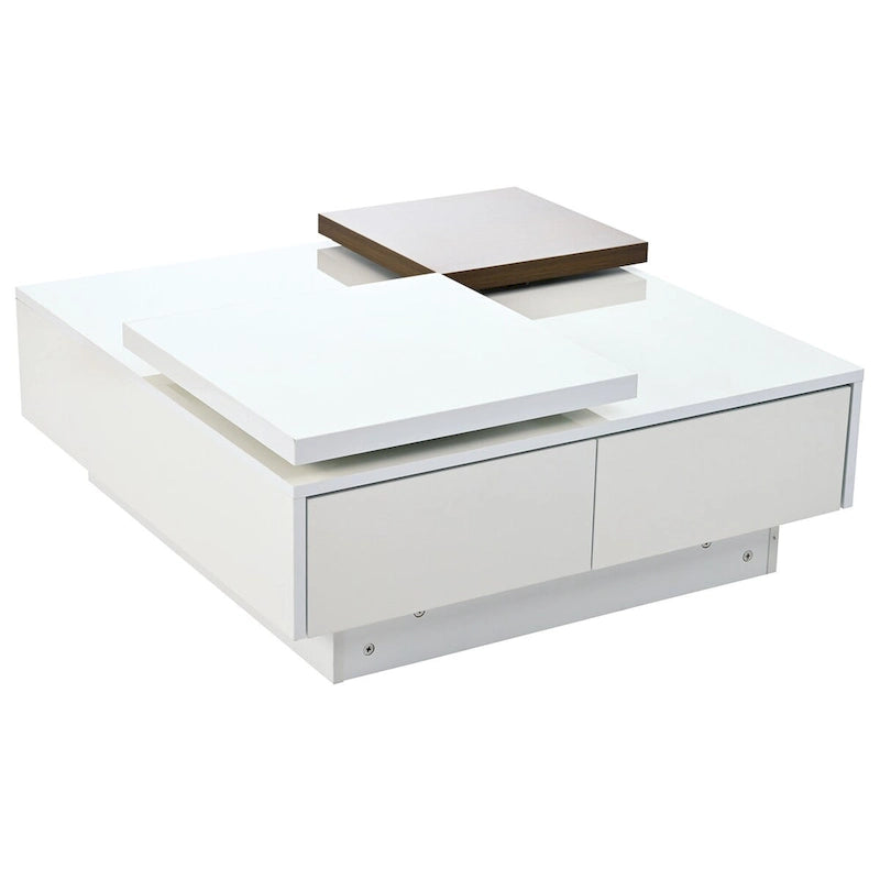 Table basse carrée moderne en bois-25