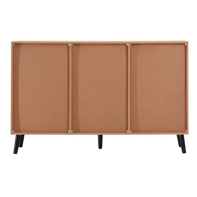 Buffet en bois avec rangement, 3 tiroirs et 2 portes-8
