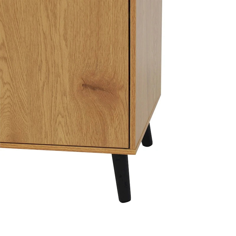 Buffet en bois avec rangement, 3 tiroirs et 2 portes-12