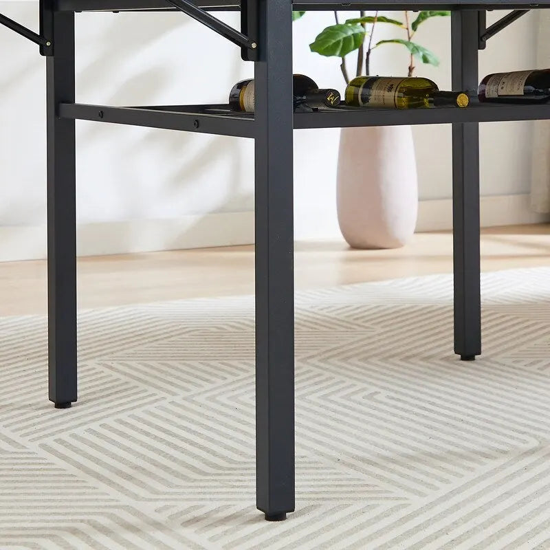 Table de salle à manger pliante vintage de style industriel, table rectangulaire extensible à abattants en bois pour cuisine, salon, salle à manger-12