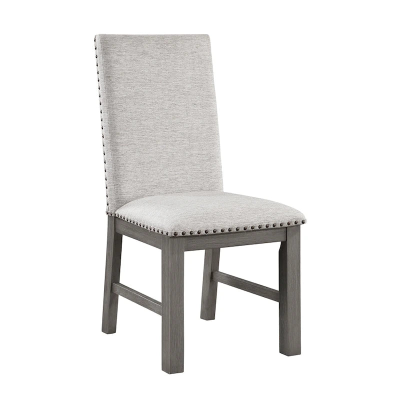 Ensemble de salle à manger 9 pièces avec table à rallonge et 8 chaises rembourrées-4