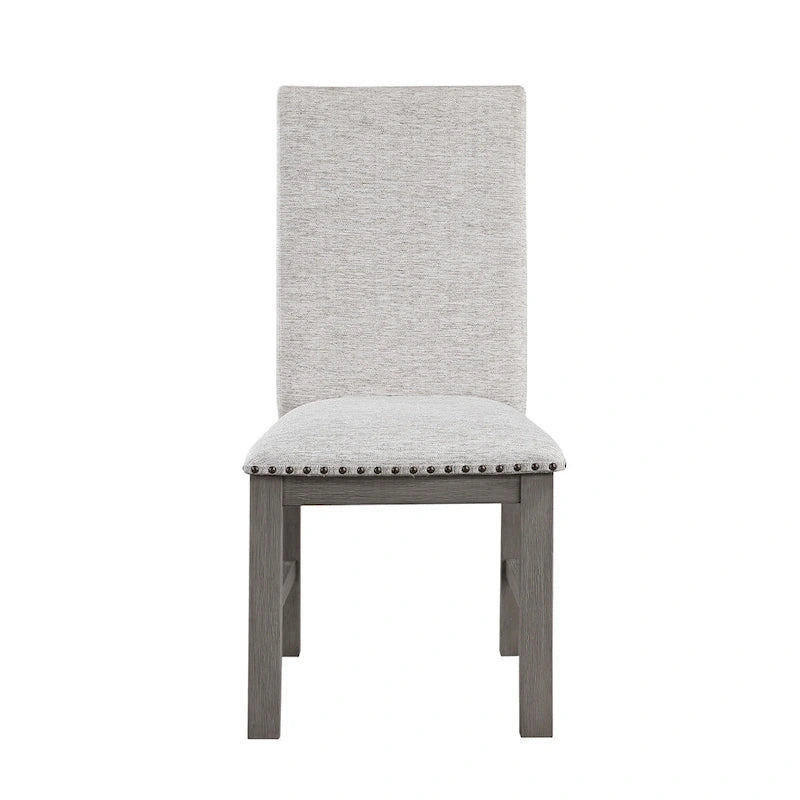 Ensemble de salle à manger 9 pièces avec table à rallonge et 8 chaises rembourrées-5