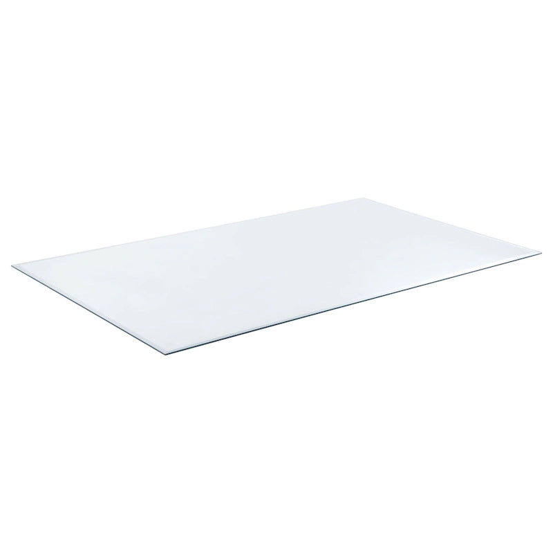 Rectangular Casual Clear Tempered Glass Top
