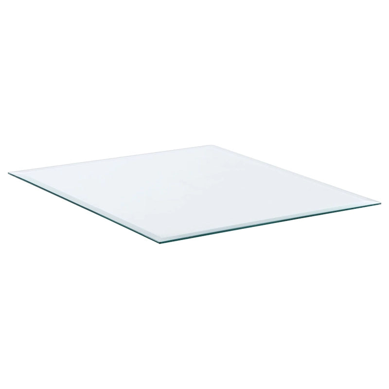Plateau rectangulaire décontracté en verre trempé transparent-2