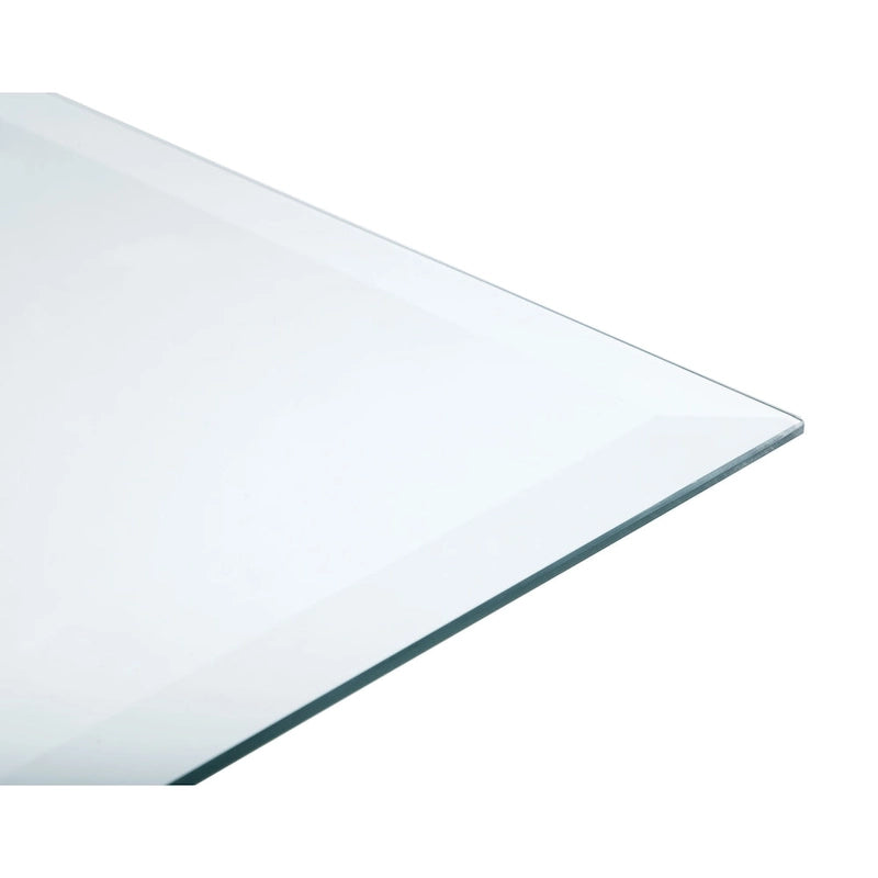 Plateau rectangulaire décontracté en verre trempé transparent-13