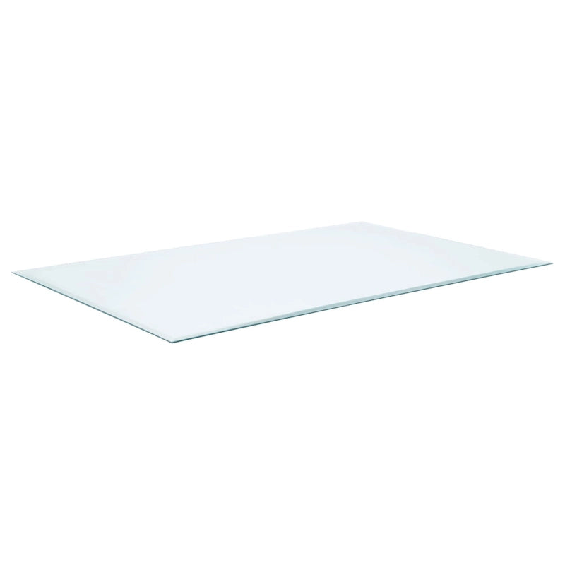 Plateau rectangulaire décontracté en verre trempé transparent-14