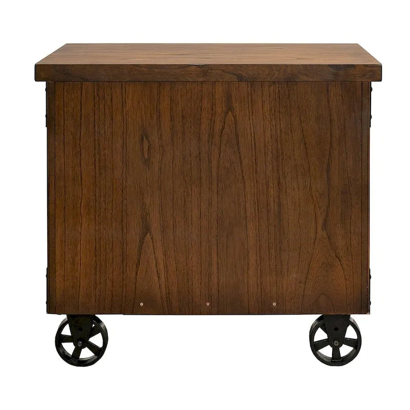 Classeur latéral rustique Addison avec tiroir pour dossiers format légal/lettre, rangement de bureau, marron-7