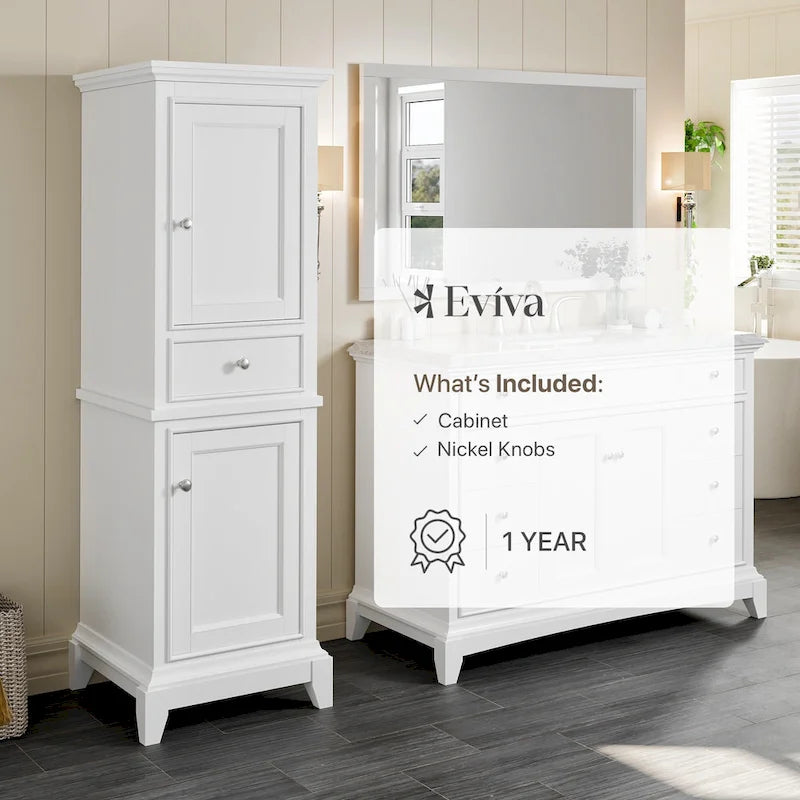 Armoire à linge autoportante Eviva Elite Stamford 24 blanche-7