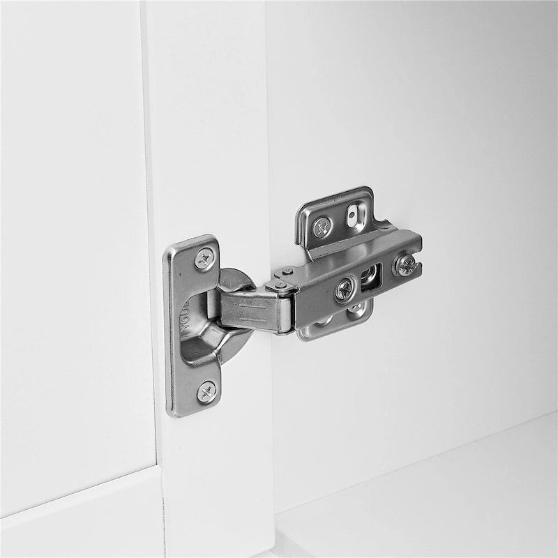 Armoire de rangement haute et large avec portes pour salle de bain, trois tiroirs-12