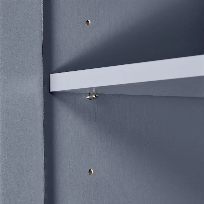 Armoire de rangement haute et large avec portes pour salle de bain, trois tiroirs-24