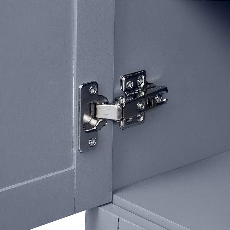 Armoire de rangement haute et large avec portes pour salle de bain, trois tiroirs-25