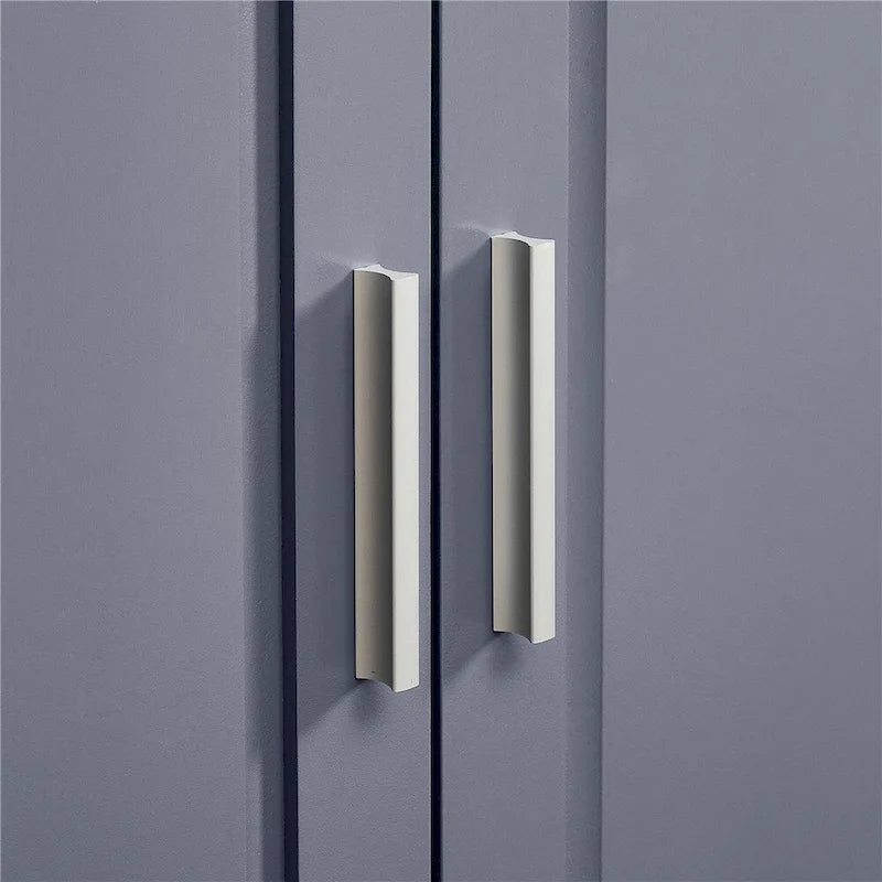Armoire de rangement haute et large avec portes pour salle de bain, trois tiroirs-26