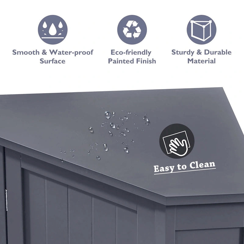 Meuble de salle de bain moderne d'angle triangulaire avec étagère réglable, panneau MDF-22