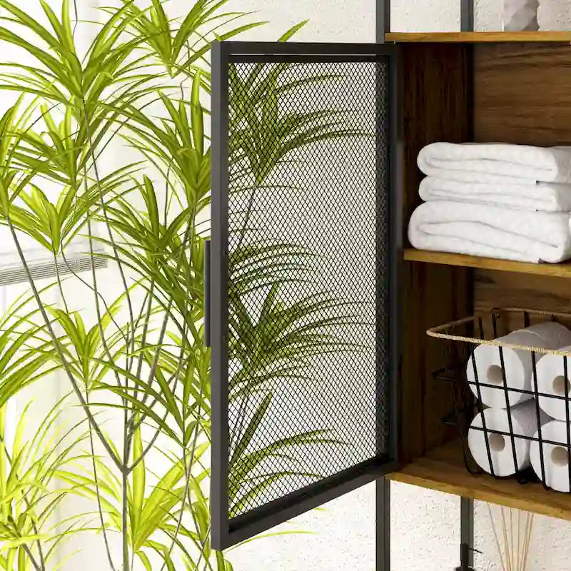 Étagère de rangement à plusieurs niveaux pour salle de bain à suspendre au-dessus des toilettes-18