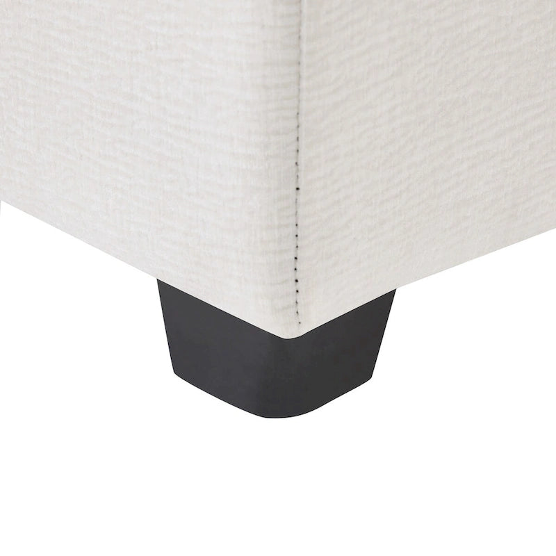 Canapé d'angle modulable moderne en forme de L Nestfair 5 places en chenille avec 2 coussins inclus