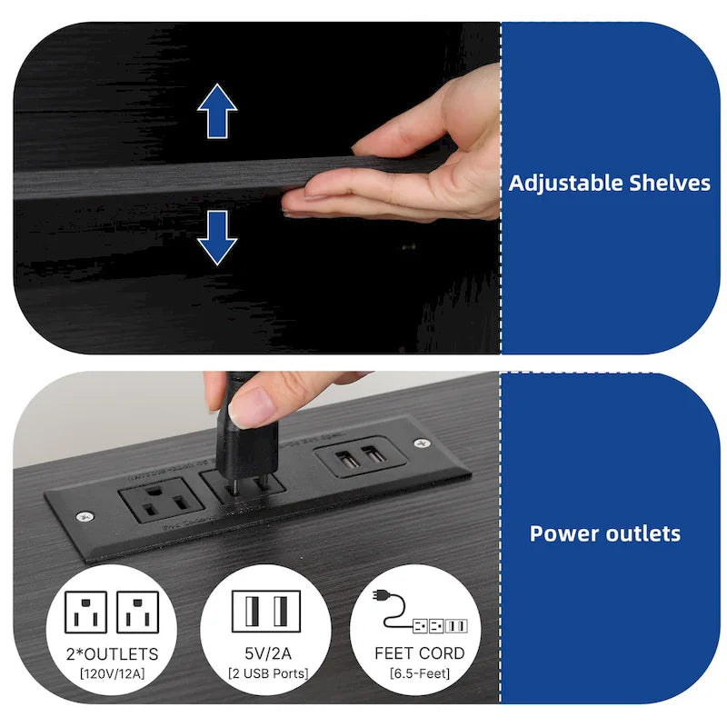 Îlot de cuisine avec double poubelle basculante et rangements-21